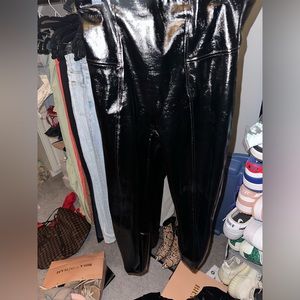 Spanx patent leather leggings